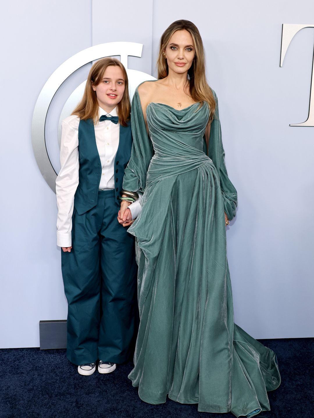 Vivienne Jolie-Pittand Angelina Jolie attend the 77th Annual Tony Awards at David H. Koch Theater at Lincoln Center on June 16, 2024 in New York City.