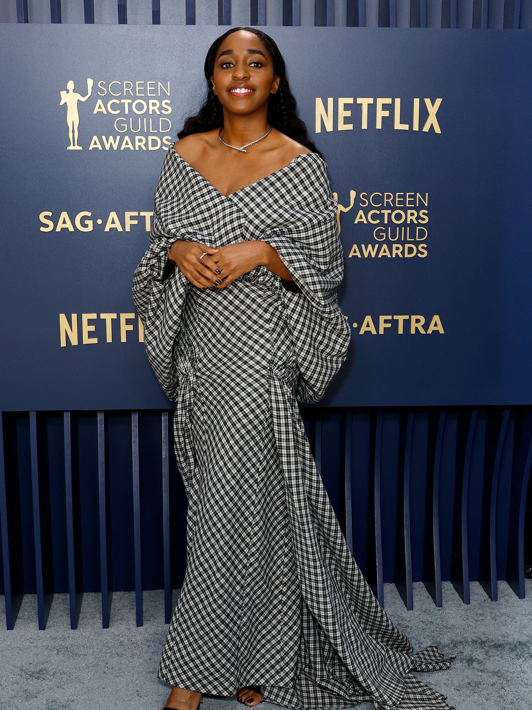 Ayo Edebiri attends the 30th Annual Screen Actors Guild Awards 