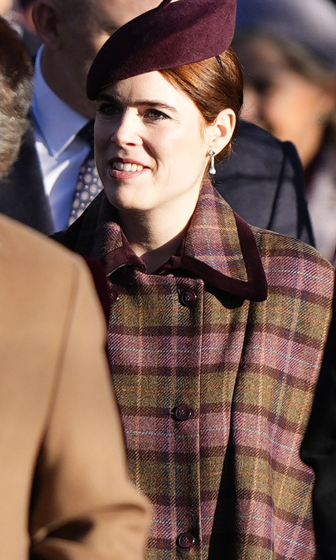 Jack Brooksbank and Princess Eugenie attending the Christmas Day morning church service at St Mary Magdalene Church