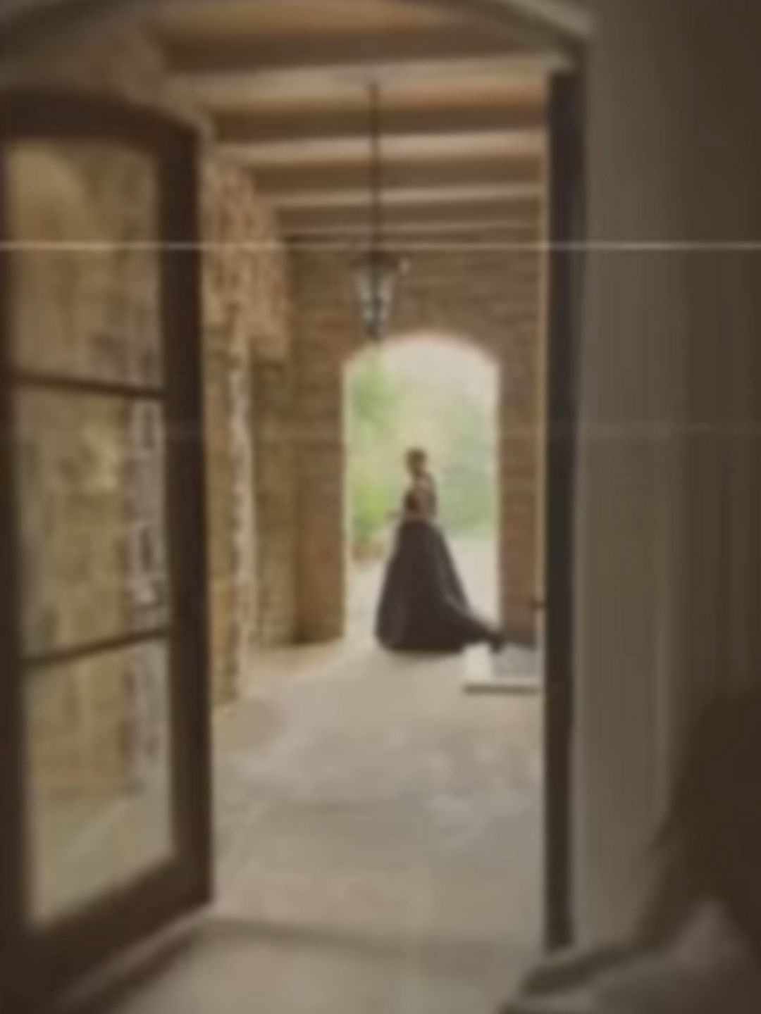 Meghan Markle was seen in her hallway in the video
