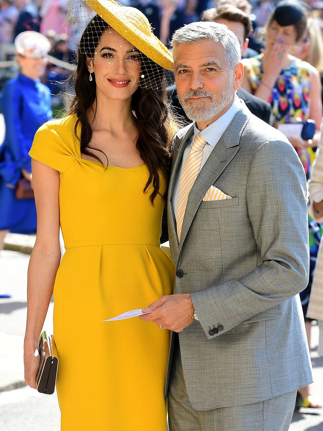 Amal und George Clooney bei der Hochzeit von Prinz Harry und Meghan Markle im Jahr 2018