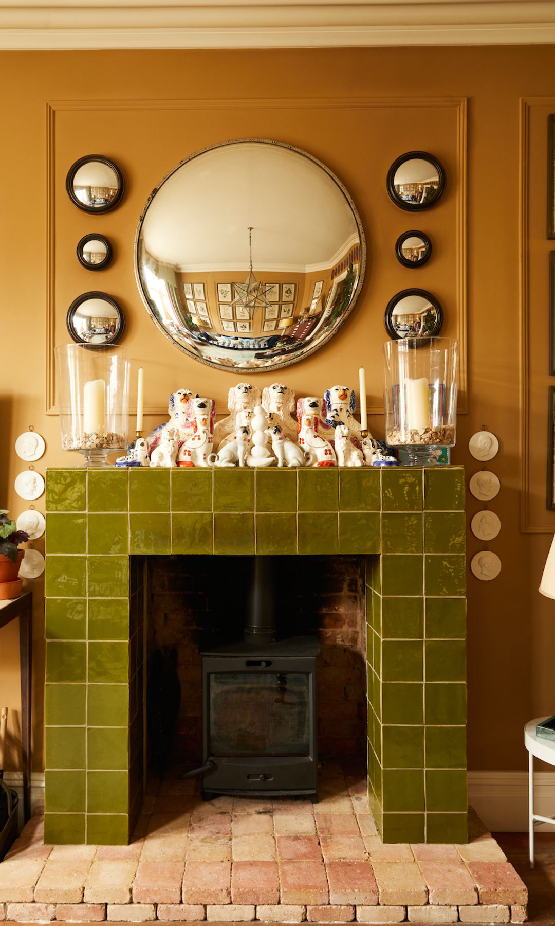 Sarah's fireplace created from leftover tiles
