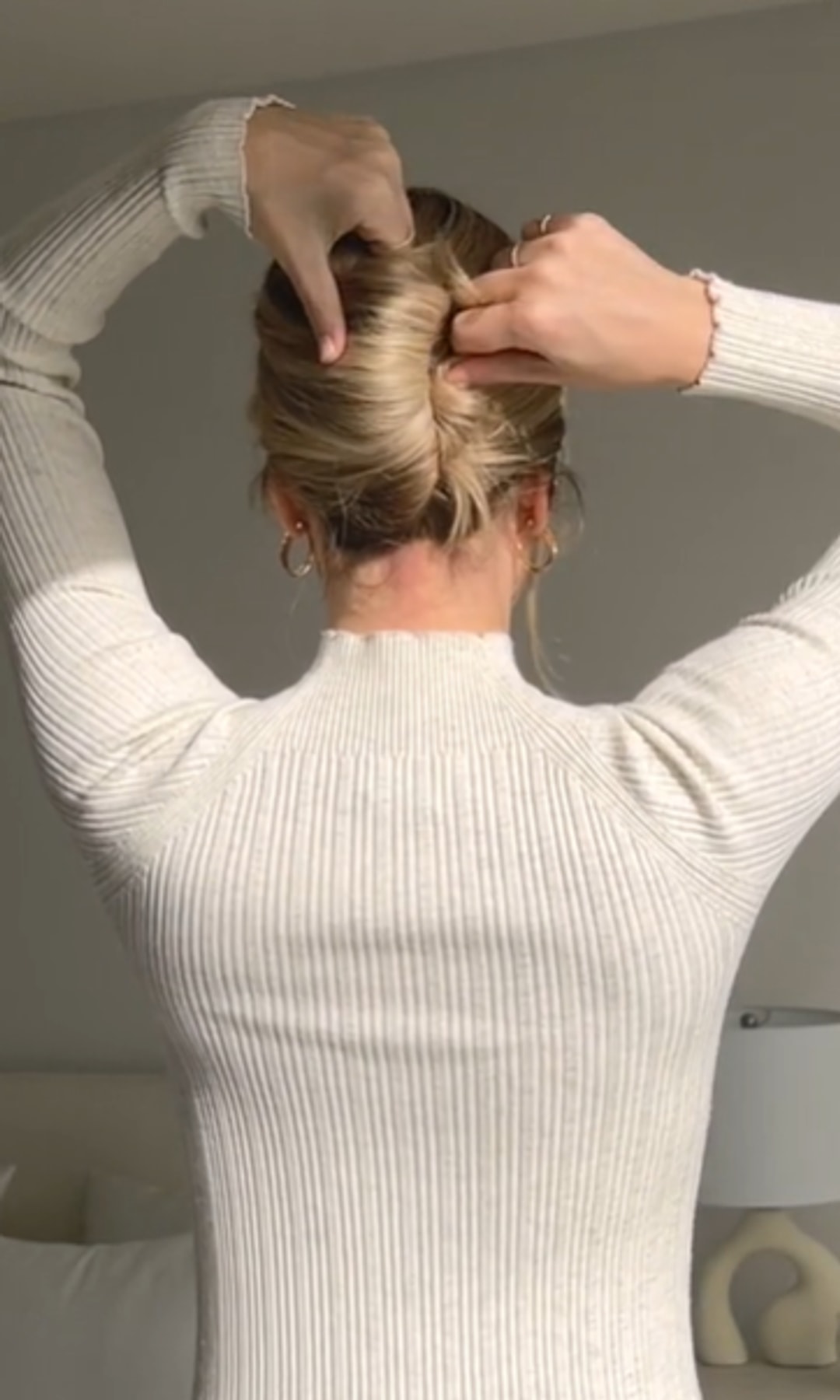 French roll hairstyle how to step 6