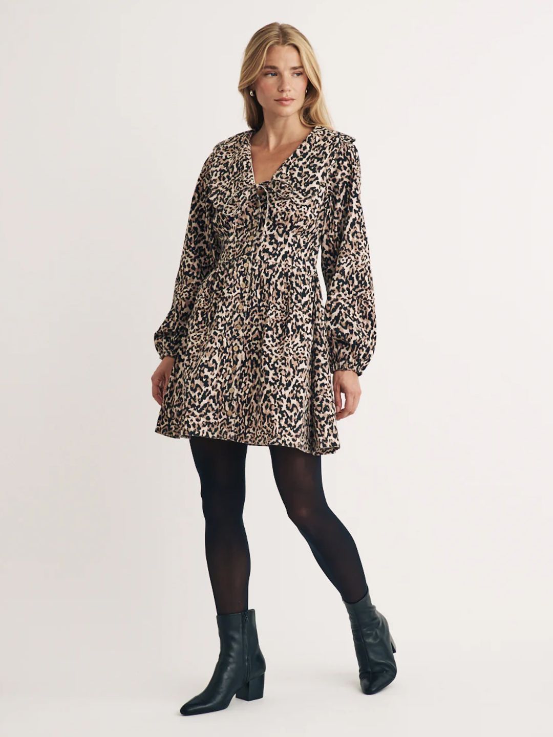 Leopard Print Birdie Mini Dress