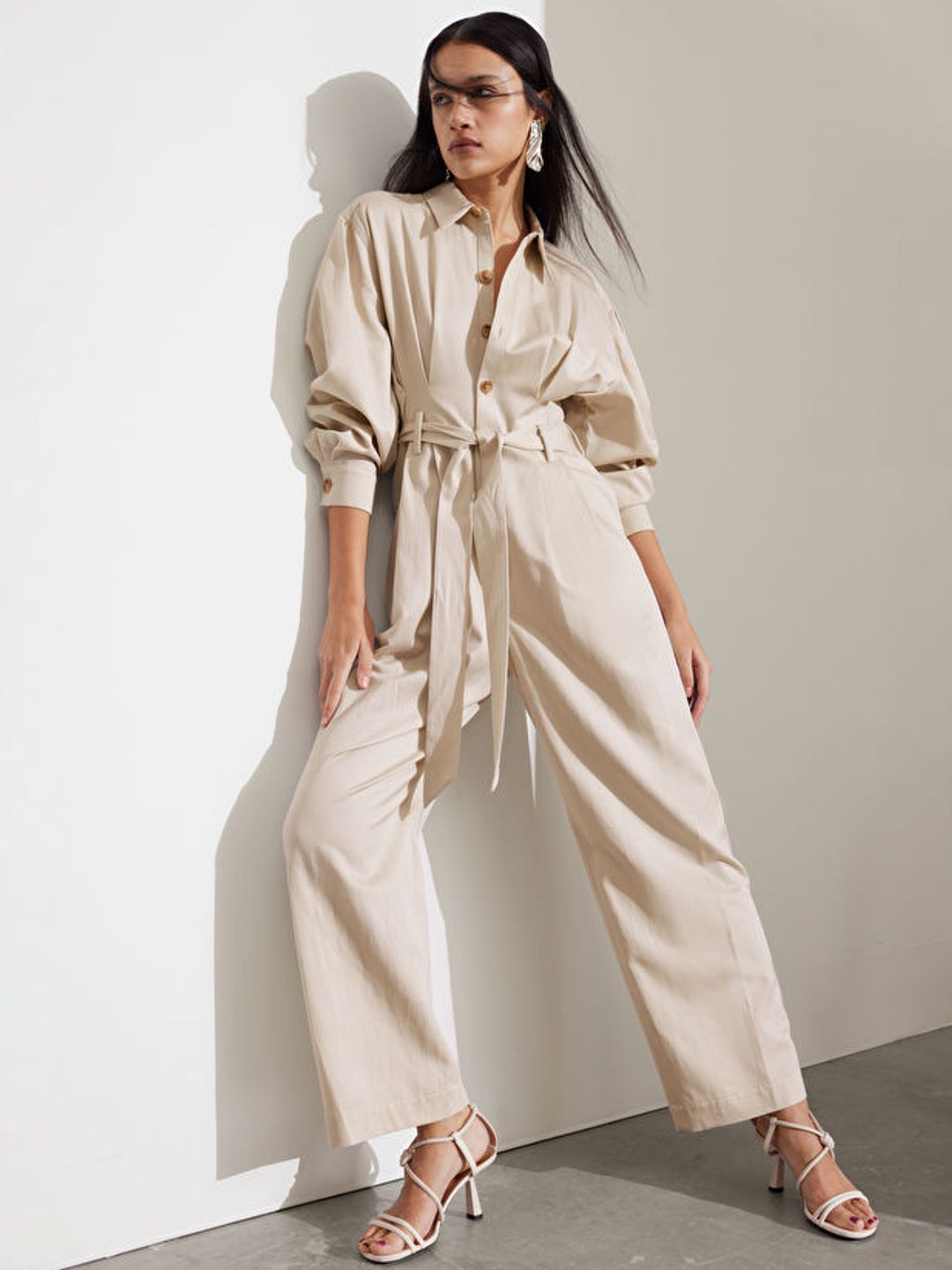 & Other Stories Relaxed Belted Jumpsuit