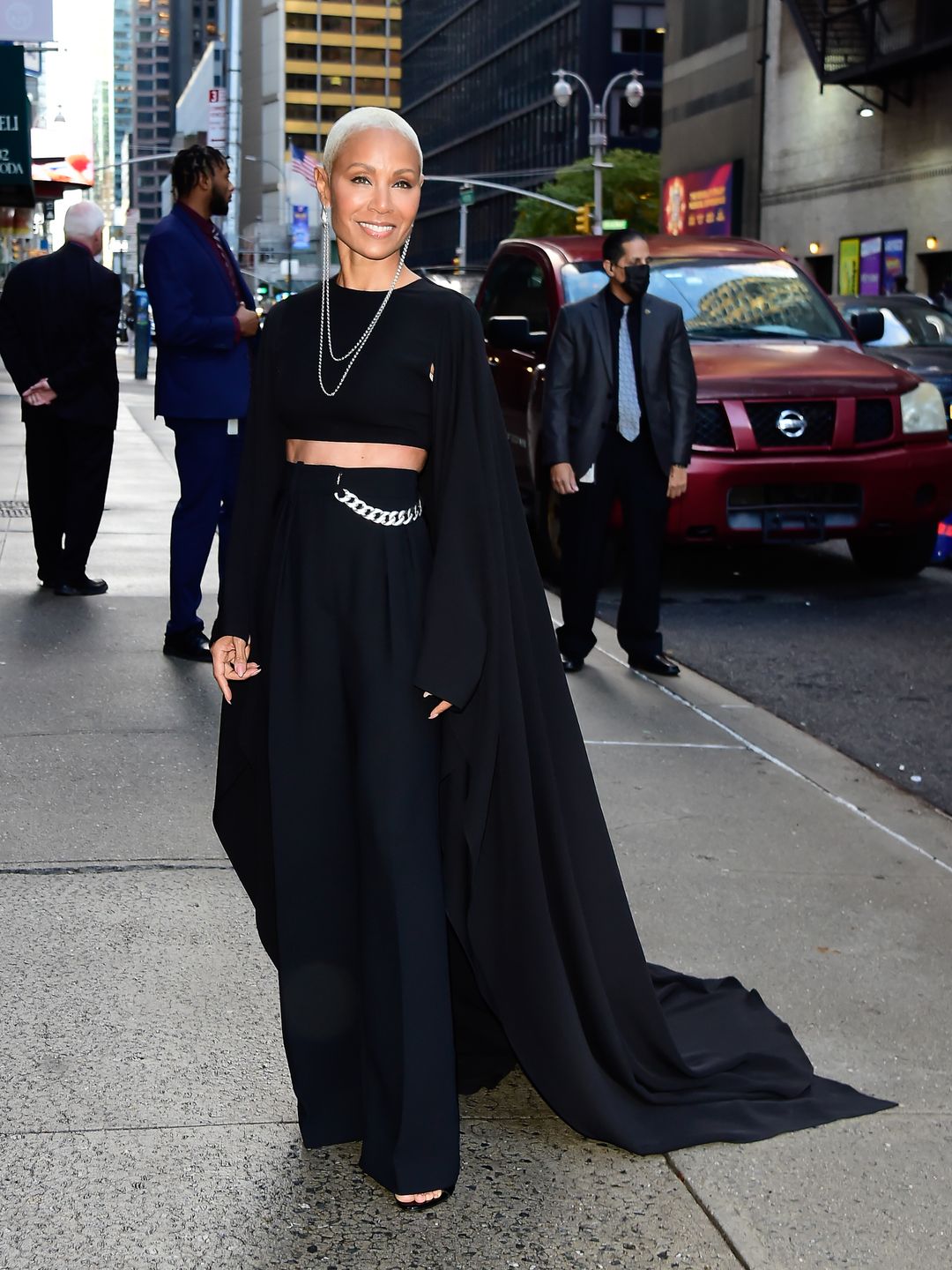 Jada Pinkett Smith wearing an all-black ensemble 
