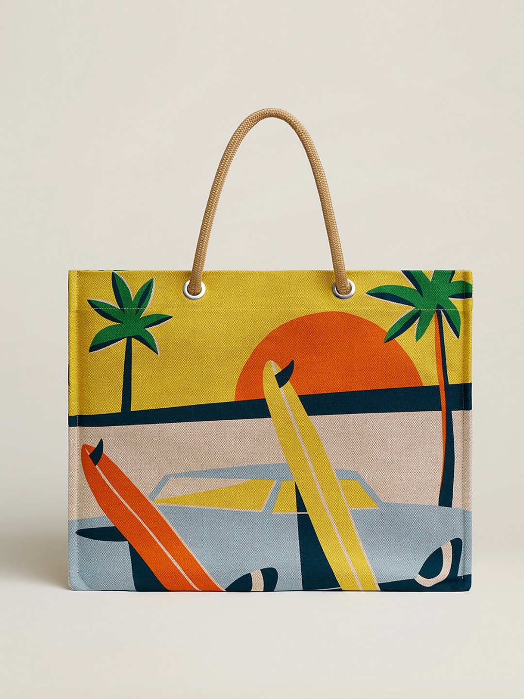 Hermès colourful beach bag 