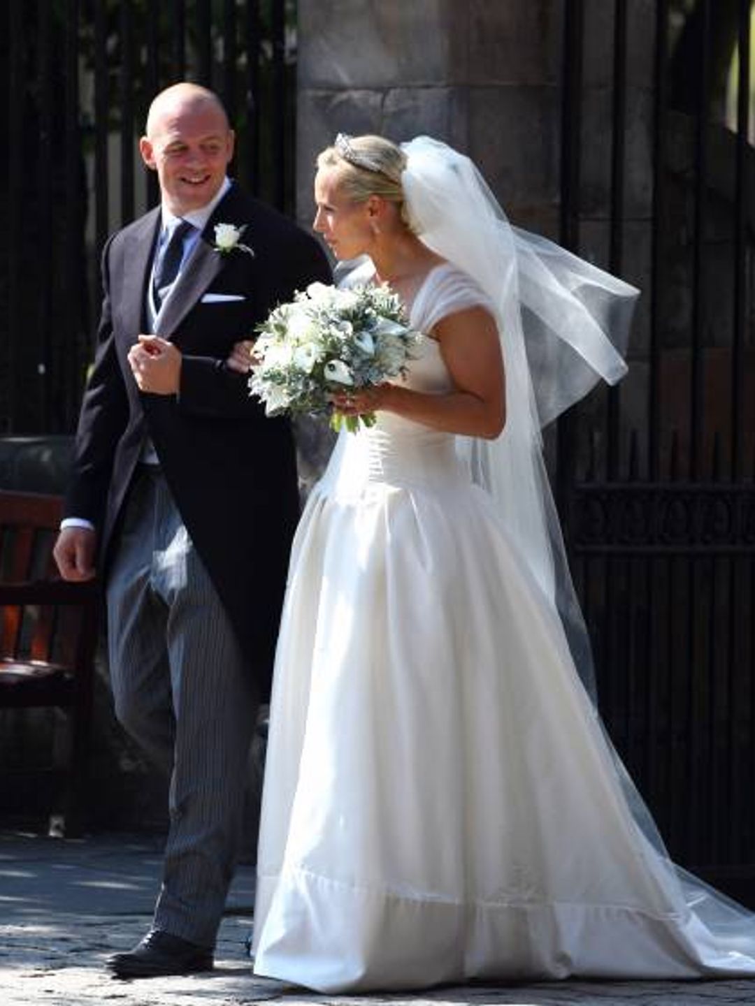 Zara Tindall and her new husnand Mike on their wedding day