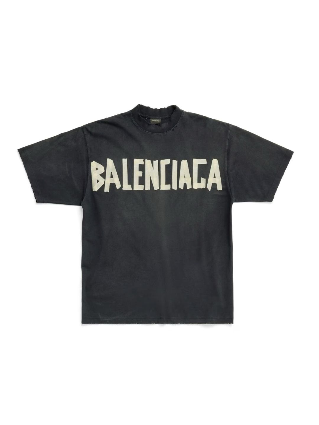 Balenciaga's Tape Type T-Shirt Medium Fit in black vintage jersey