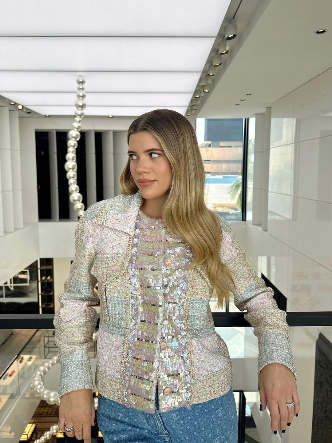 Sofia wore Look 14 from Chanel's latest LA-inspired Cruise Show