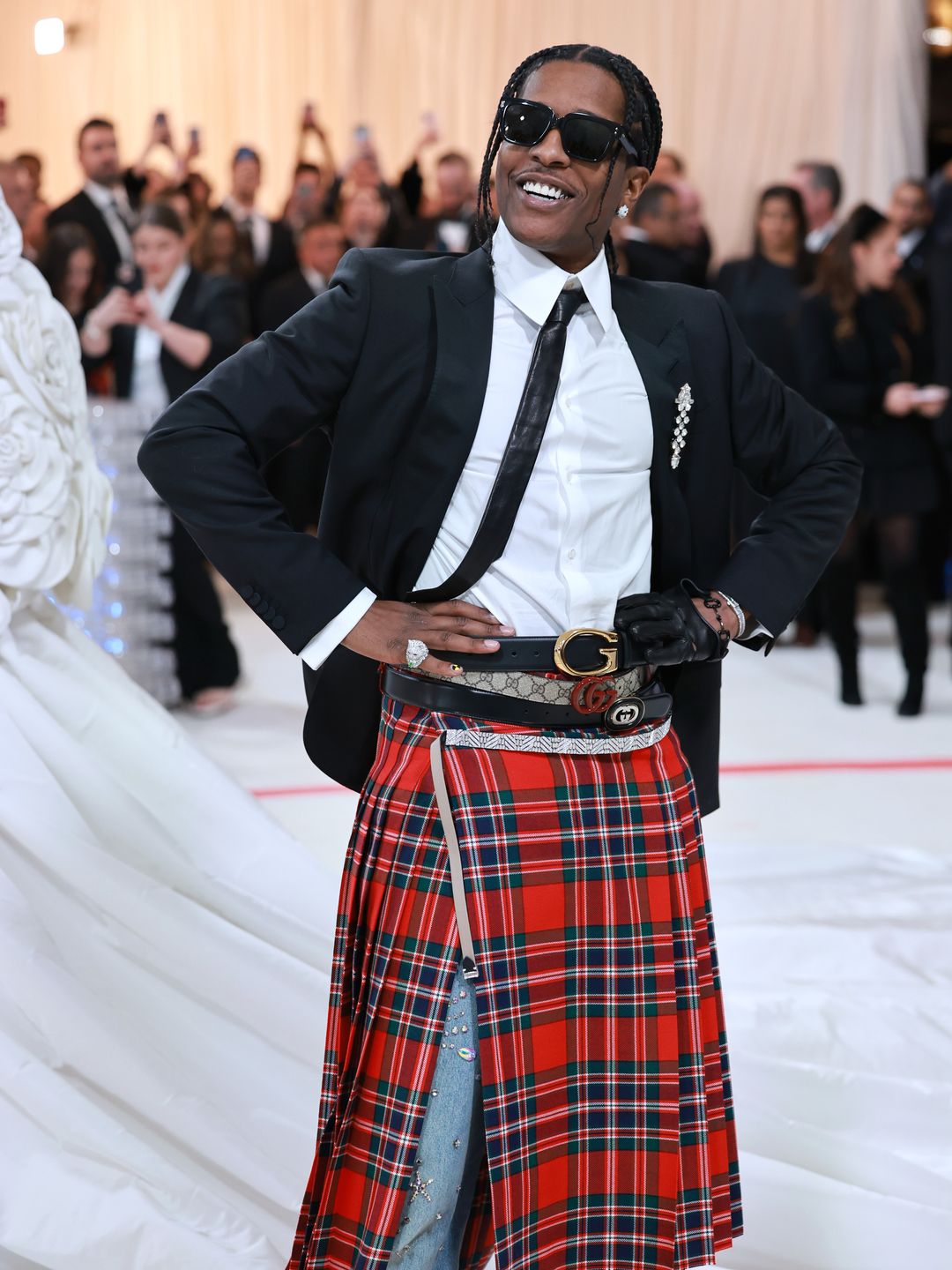 asap rocky in a kilt