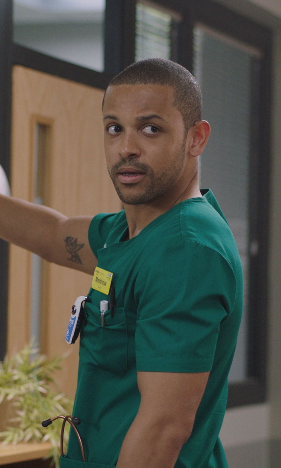 Aron Julius as Matty in a scene from Casualty