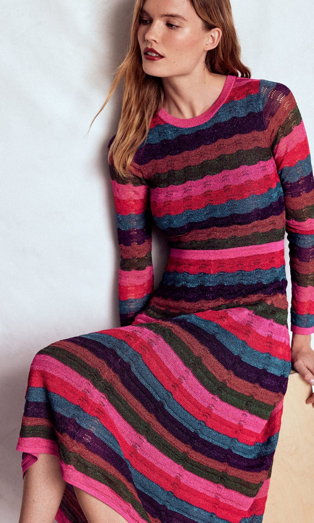 Boden Metallic Wave Dress