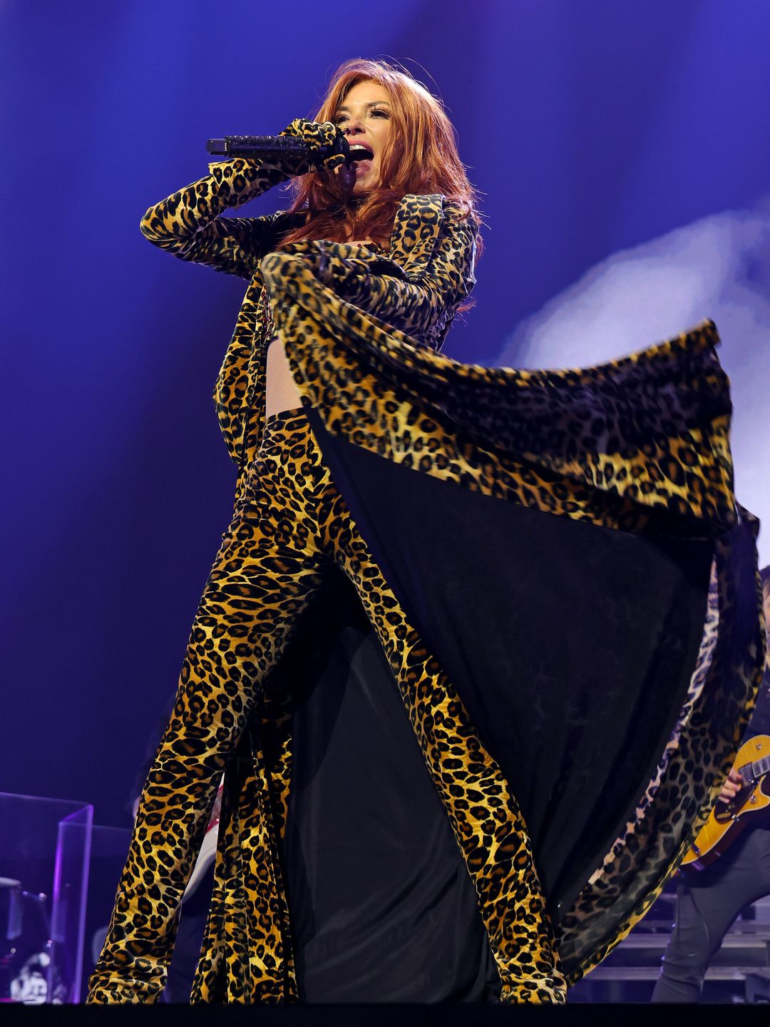 Shania Twain performs onstage during the Shania Twain 'Queen of Me' Global Tour Opener at Spokane Arena on April 28, 2023 in Spokane, Washington