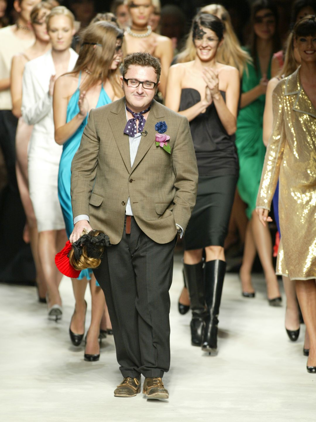 Alber Elbaz at the SS04 Lanvin show