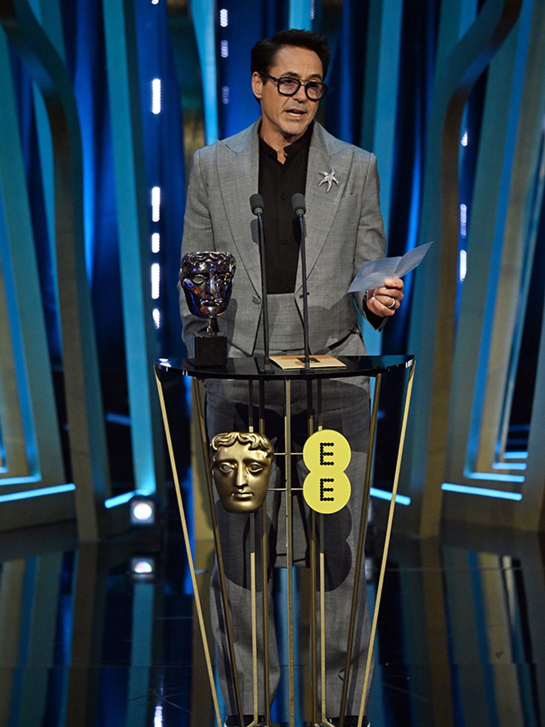 Robert Downey Jr accepts Best Supporting Actor award