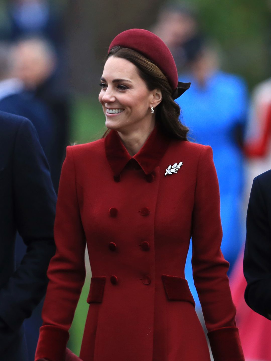 Catherine, Duchess of Cambridge and Meghan, Duchess of Sussex arrive to attend Christmas Day Church service at Church of St Mary Magdalene on the Sandringham estate on December 25, 2018 in King's Lynn, England. (Photo by Stephen Pond/Getty Images)