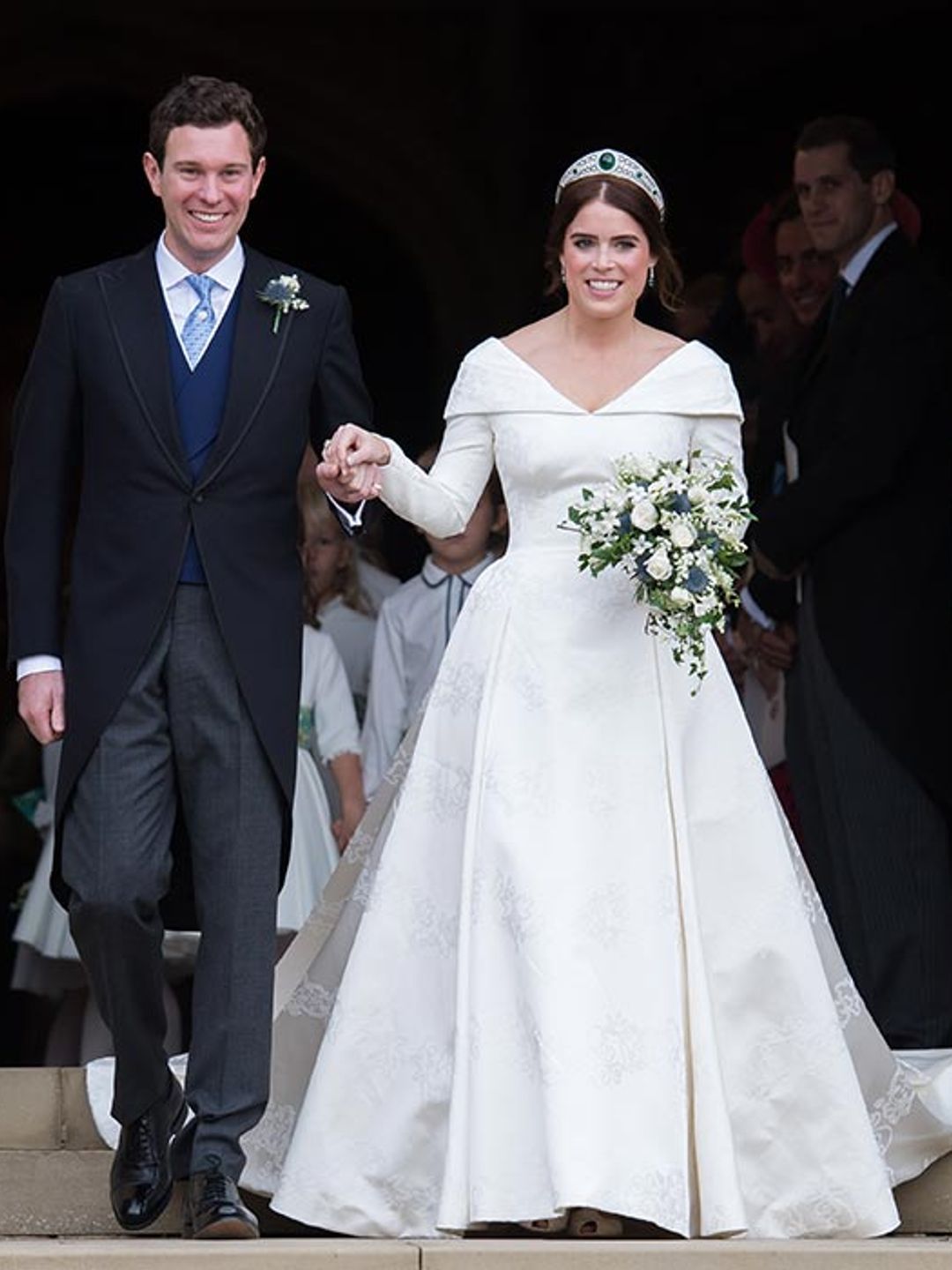 3 Princess Eugenie wedding dress peter pilotto