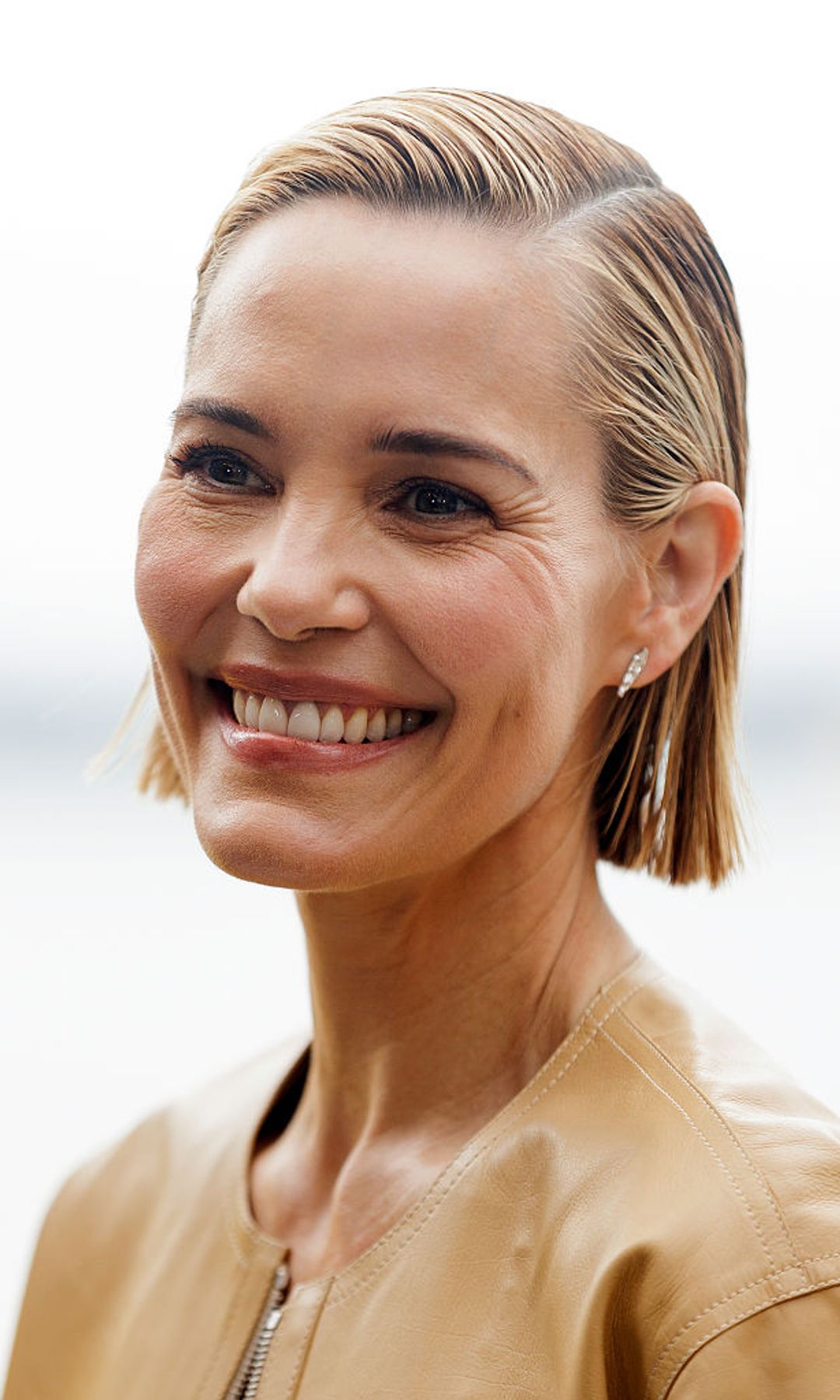 Leslie Bibb during the White Lotus season 3 photo call