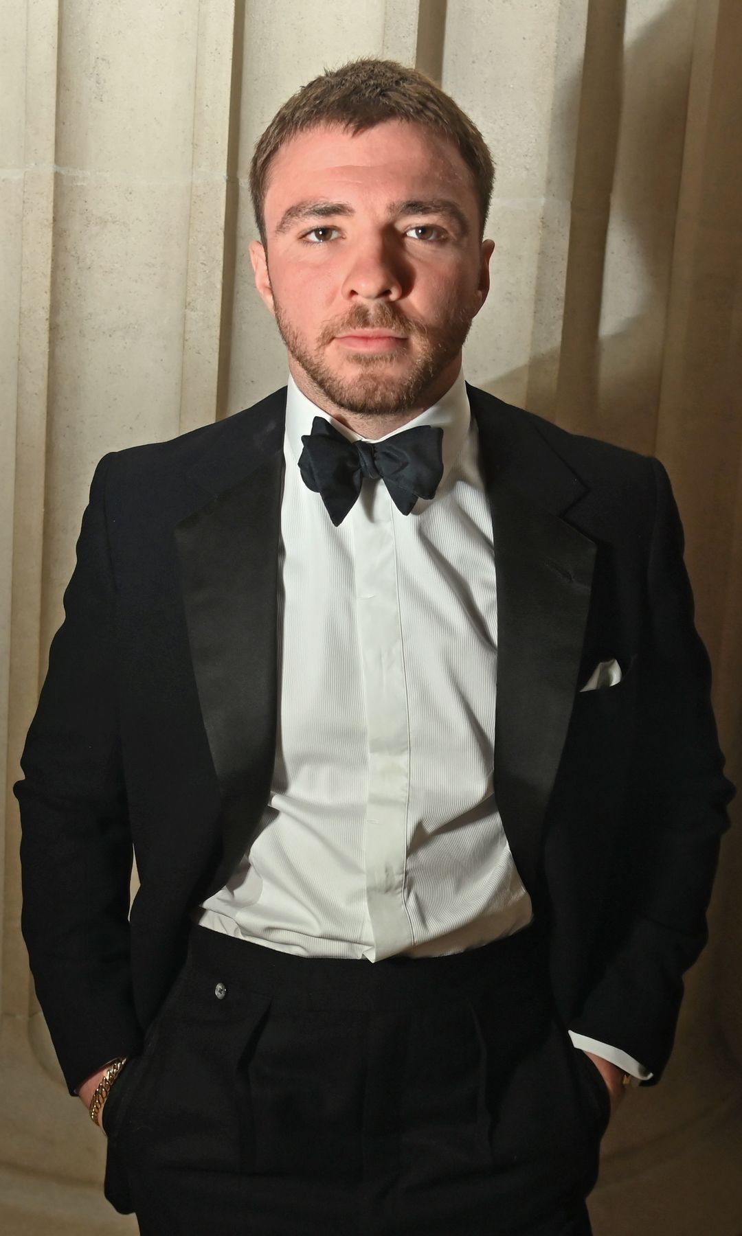 Rocco Ritchie in a tuxedo