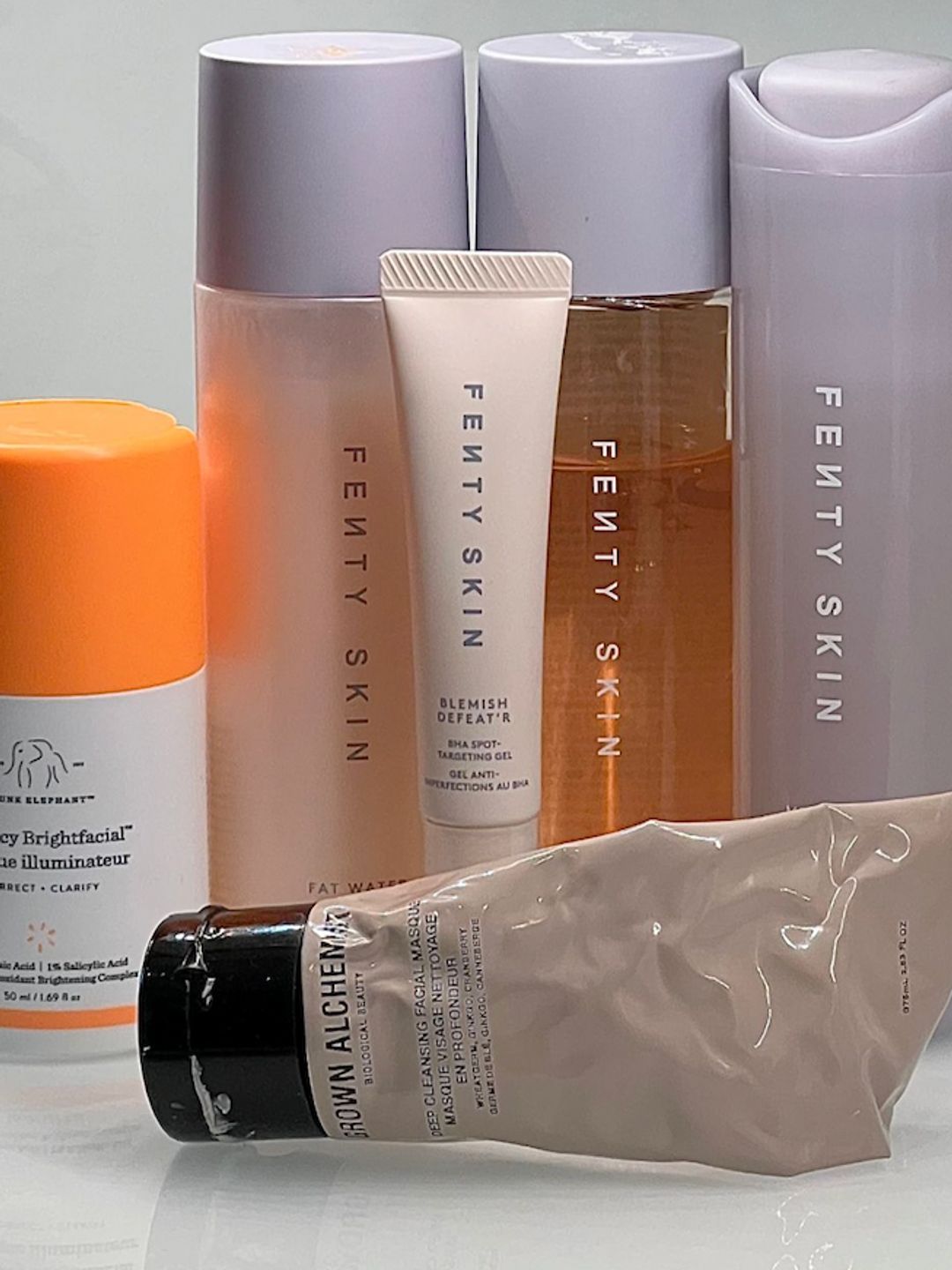 Assortment of skincare products 