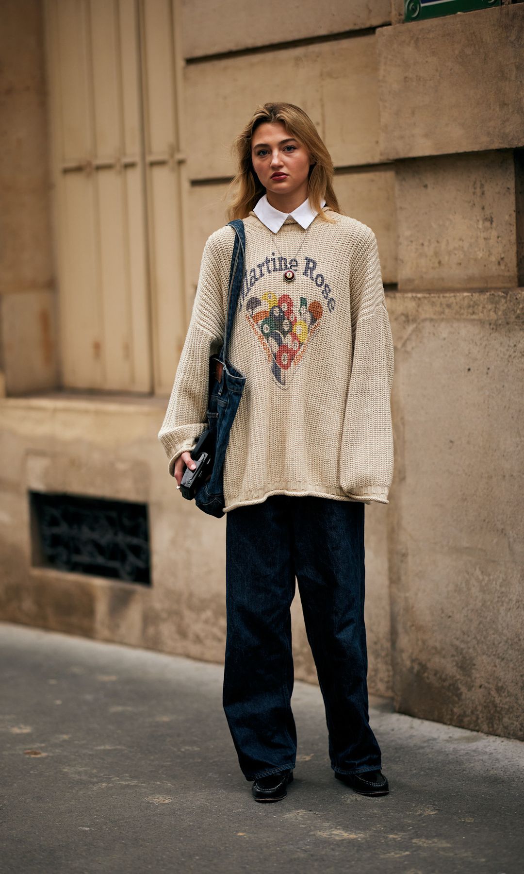 guest wears martine rose knit
