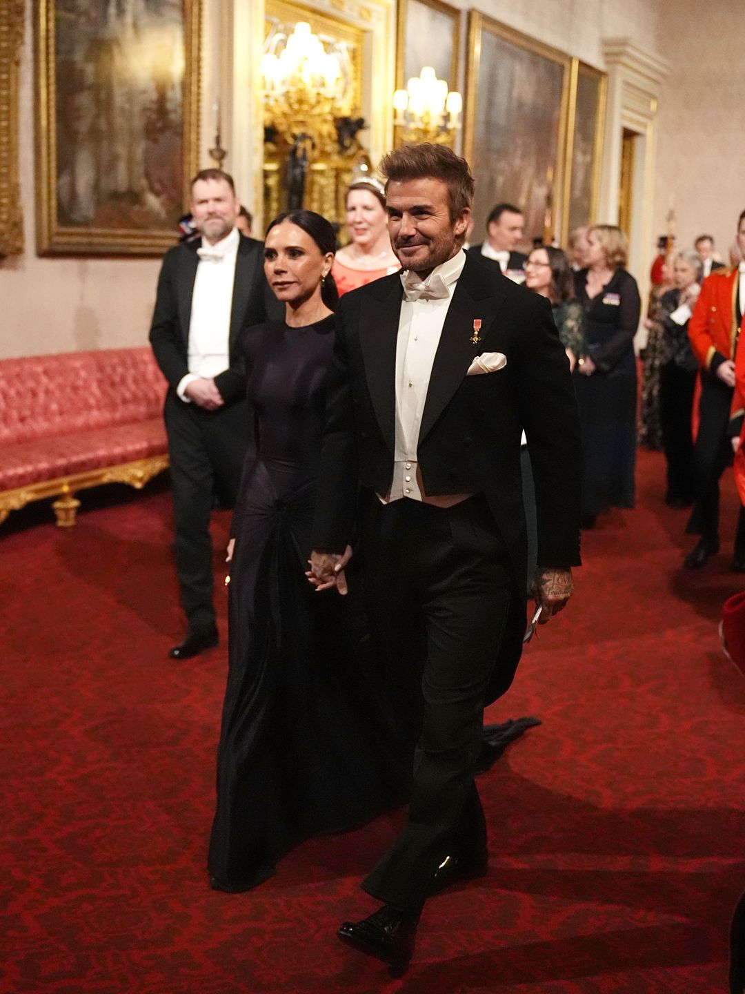 David and Victoria Beckham at state banquet
