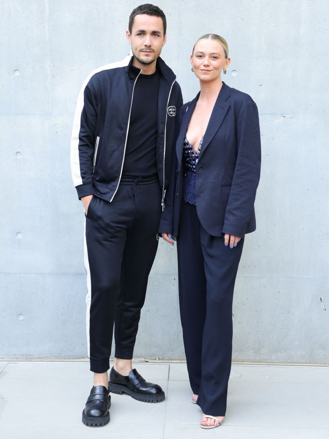 Jonah Hauer-King and Ellie Fenn at Milan Fashion Week