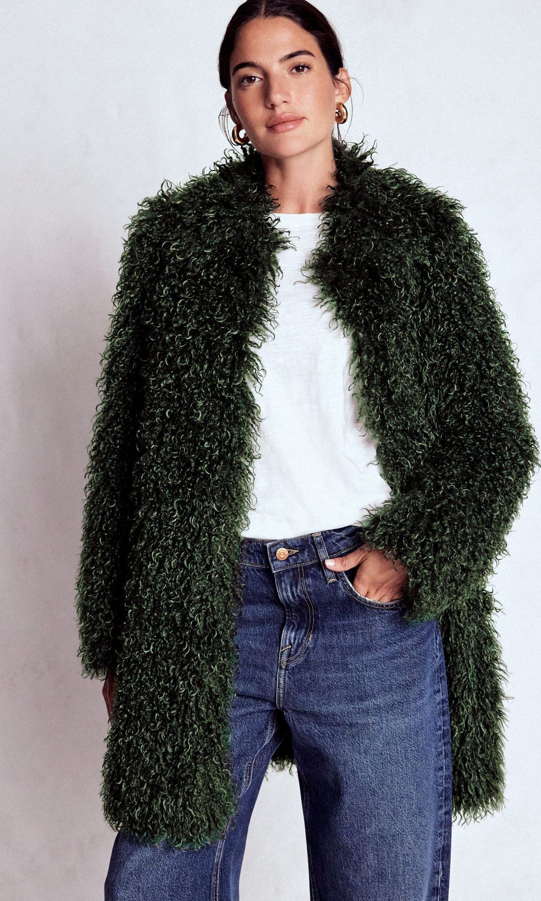 Boden Faux Fur Coat
