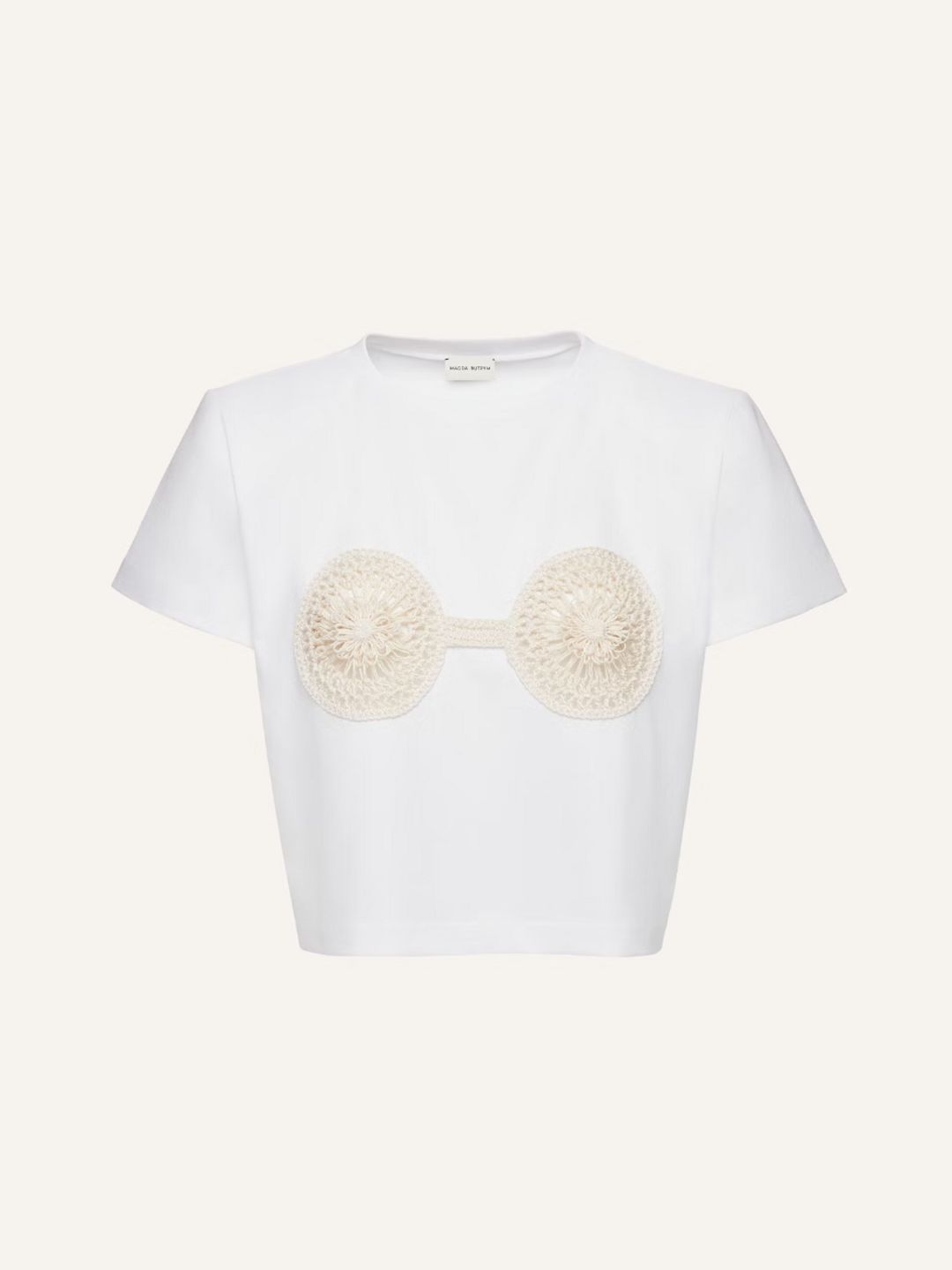 One shoulder T-shirt in cream – Magda Butrym