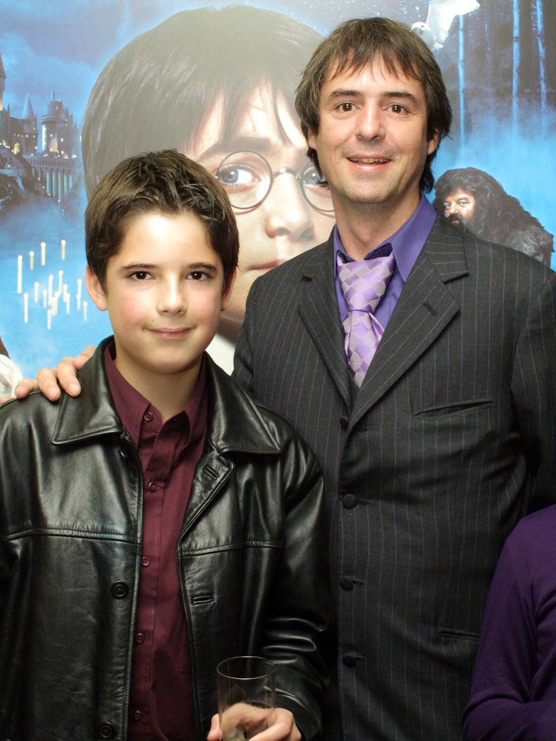 Neil Morrissey with his son Sam in 2001