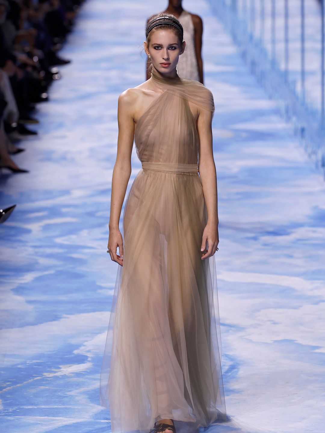 A model walks the runway during the Christian Dior Womenswear Spring-Summer 2025 show as part of Paris Fashion Week on September 24, 2024