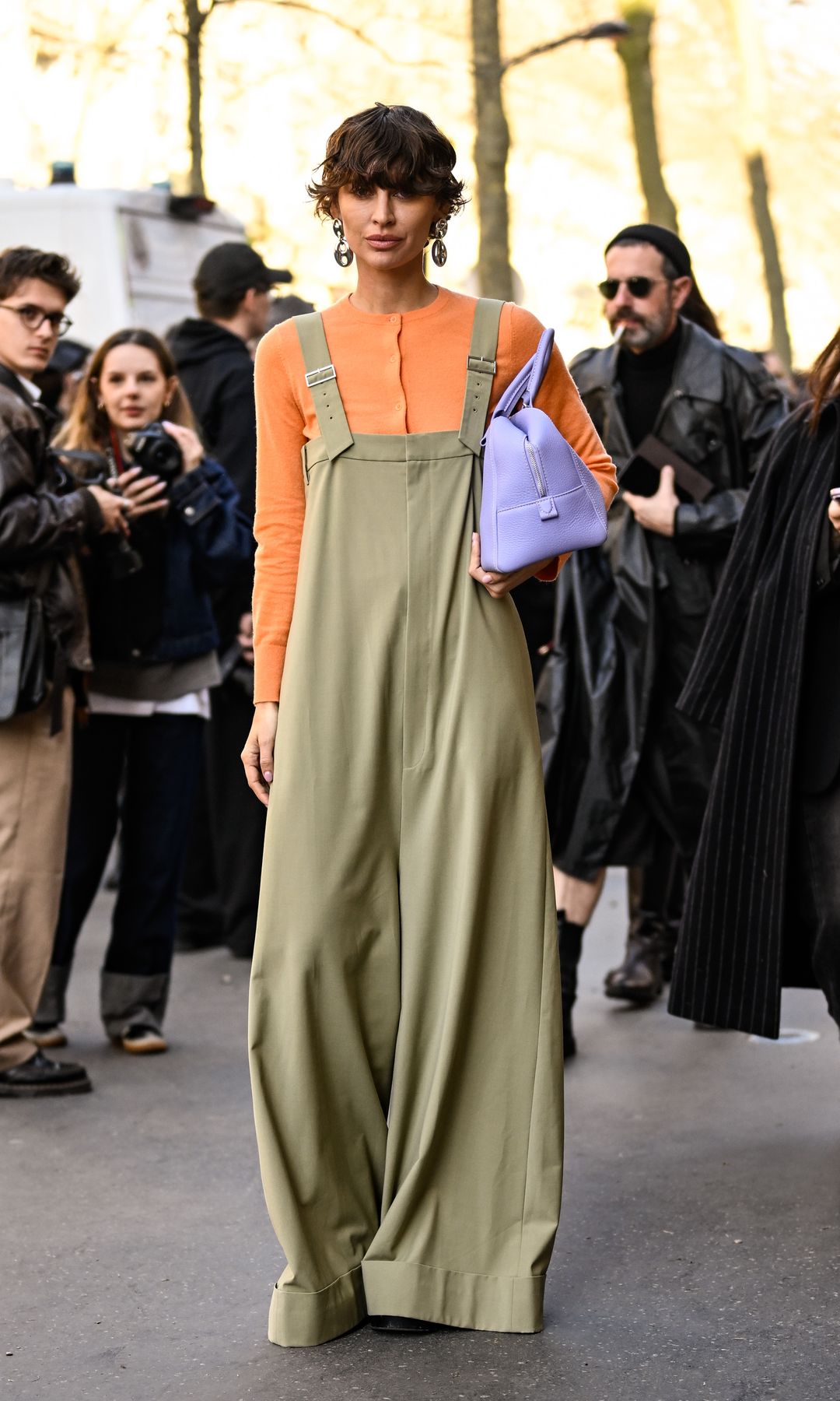 Irina Kro Eicke outside the Hermes show during Paris Fashion Week in March 2025
