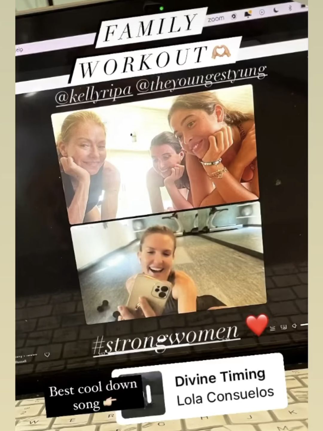 Kelly Ripa worked out with her daughter Lola