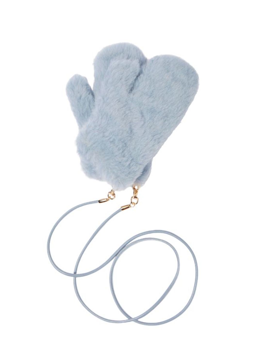 Blue fluffy Max Mara mittens 