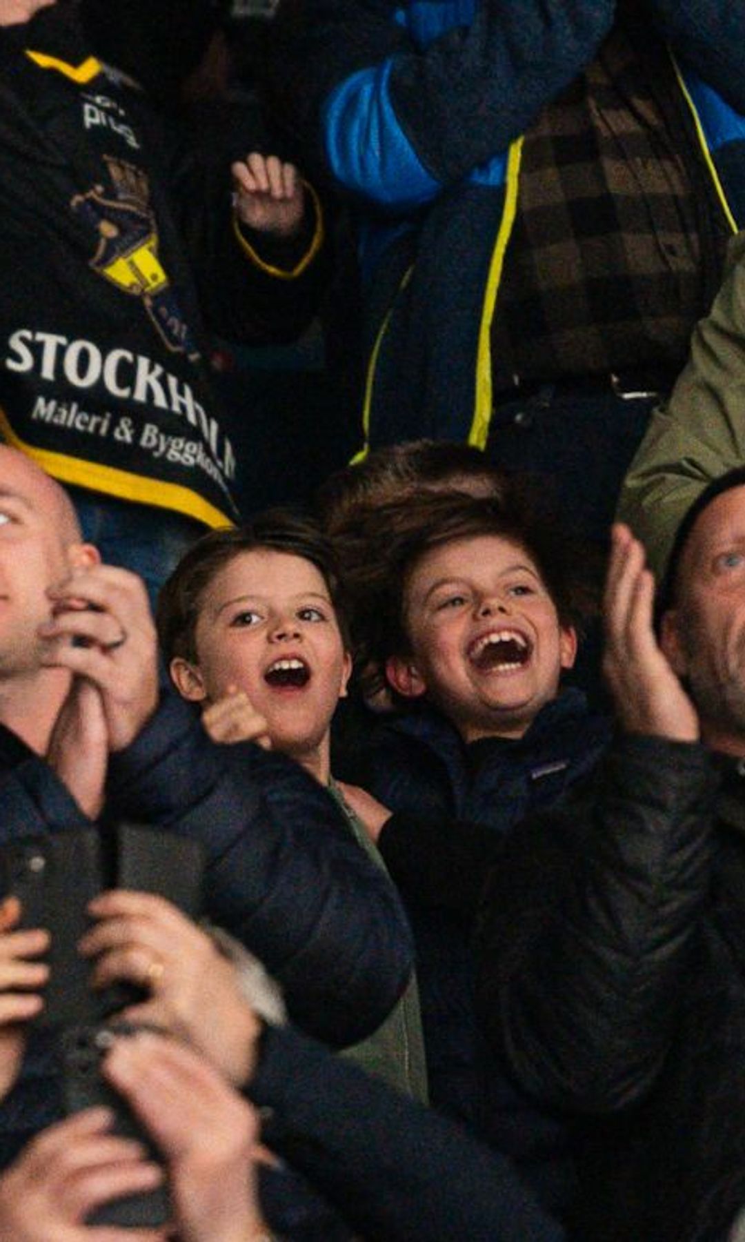 Prince Oscar and Prince Alexander celebrating