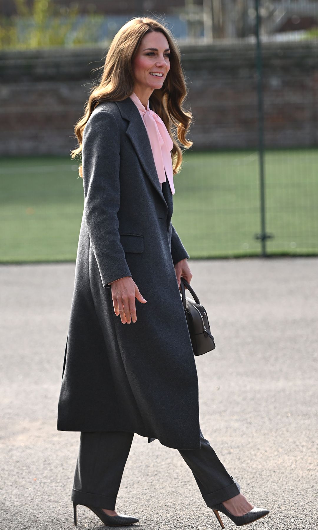 Catherine, Princess of Wales visit Farnborough Road Infant and Junior School on September 23, 2025 in Southport, England. The Prince and Princess of Wales carried out engagements to show their ongoing support to the community following the attack in July 2024, in which three girls - Alice da Silva Aguiar, Bebe King and Elsie Dot Stancombe - were tragically killed at a dance class in the town.  Their Royal Highnesses will visit Farnborough Road Infant and Junior School, where Elsie Dot Stancombe was a pupil at the school and speak to teachers about how the school was impacted by the attack and the support the infant and associated junior school has given to pupils, staff and the local community. (Photo by Eddie Mulholland - WPA Pool/Getty Images)