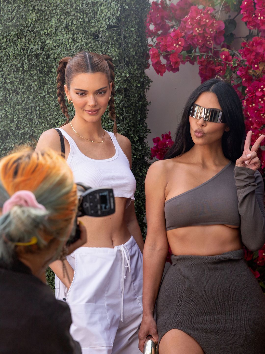 Kendall Jenner and Kim Kardashian at Coachella 2022