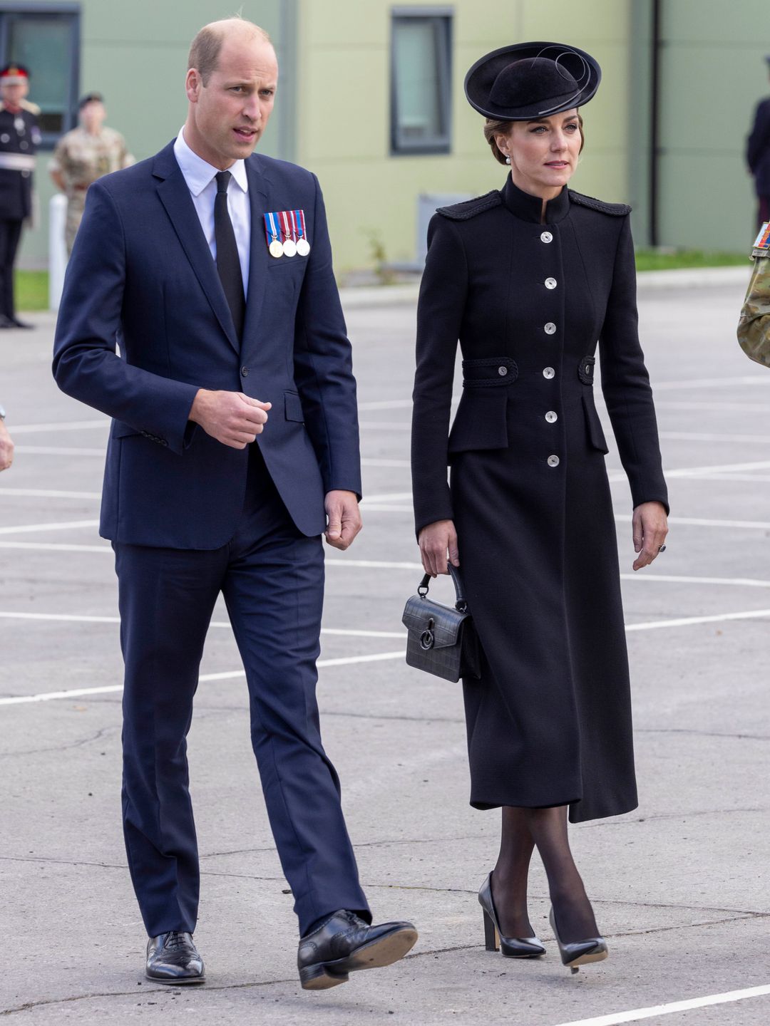 When Princess Kate visited the Army Training Centre Pirbright on September 16, 2022 in Guildford she updated the coat by removing the epaulette tassels