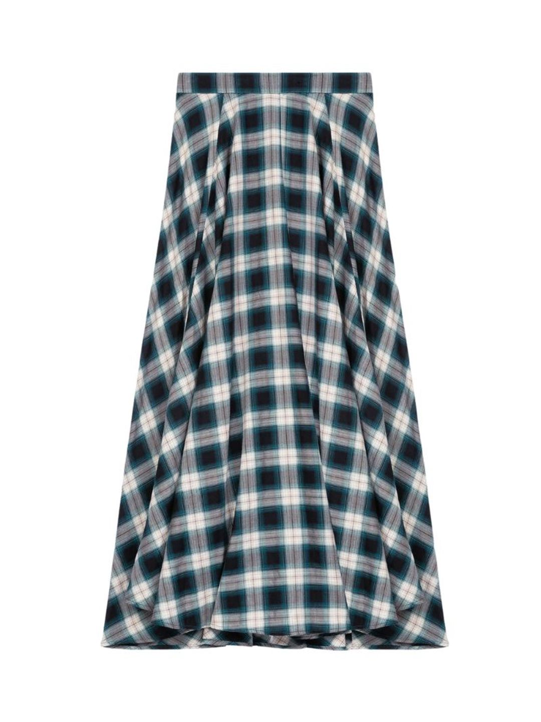 Green and white checked skirt - Maje 