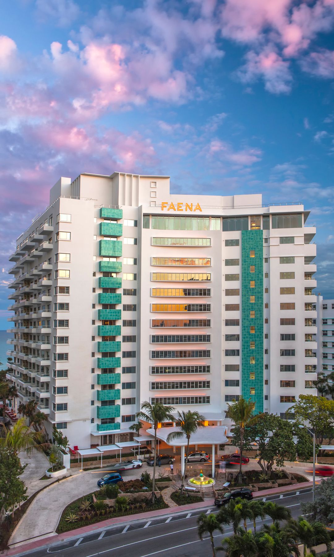 Exterior of Faena hotel in Miami