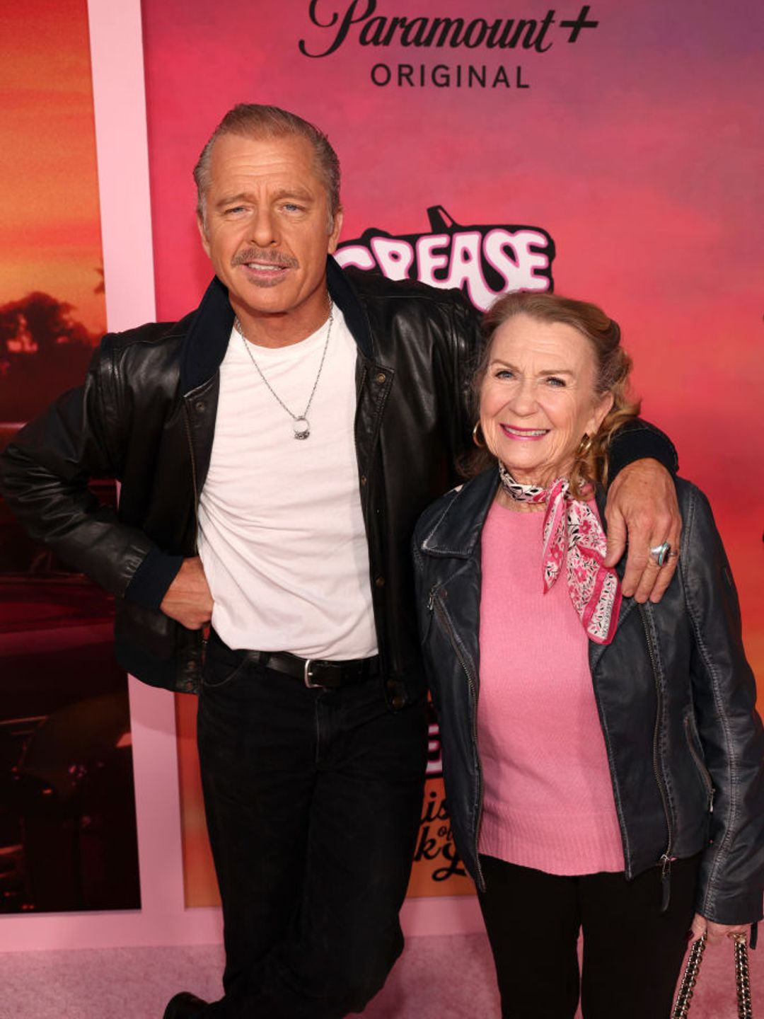 Maxwell Caulfield and Juliet Mills attend the "Grease: Rise Of The Pink Ladies" Premiere at Hollywood Legion Theater on March 29, 2023