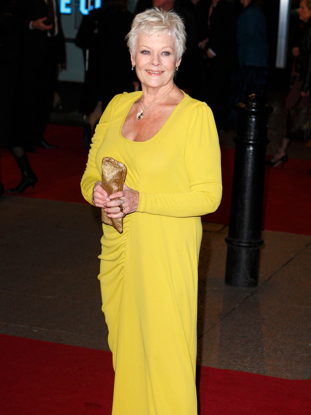 judi dench in canary yellow