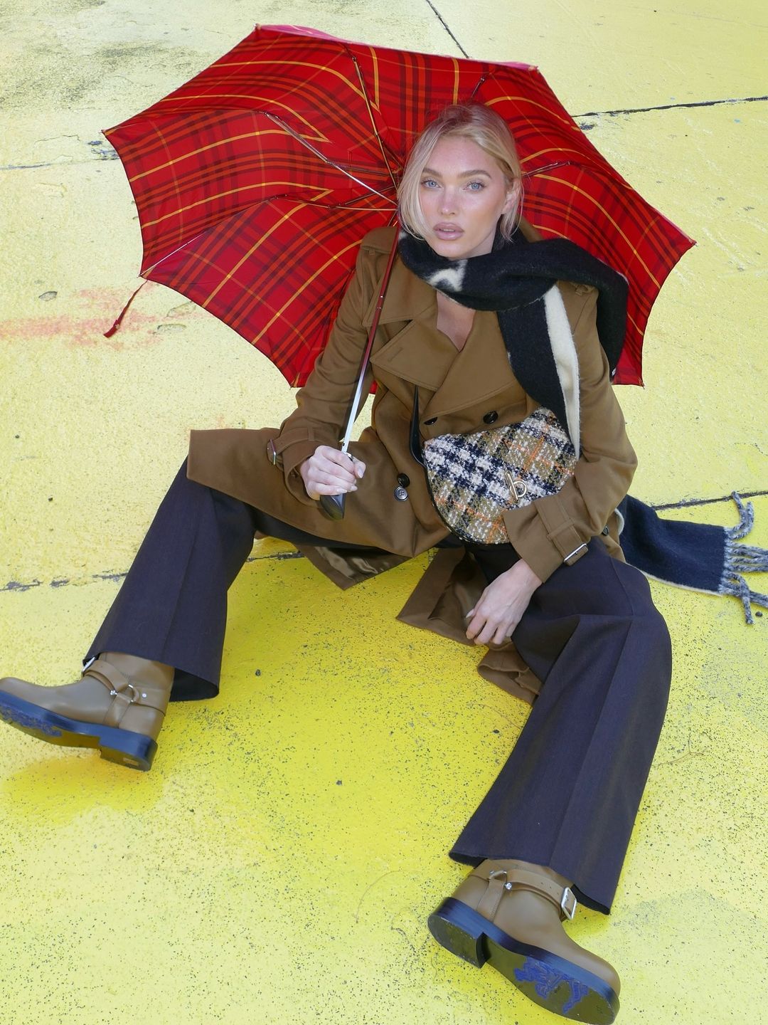 Elsa Hosk perfects British elegance in a full Burberry look