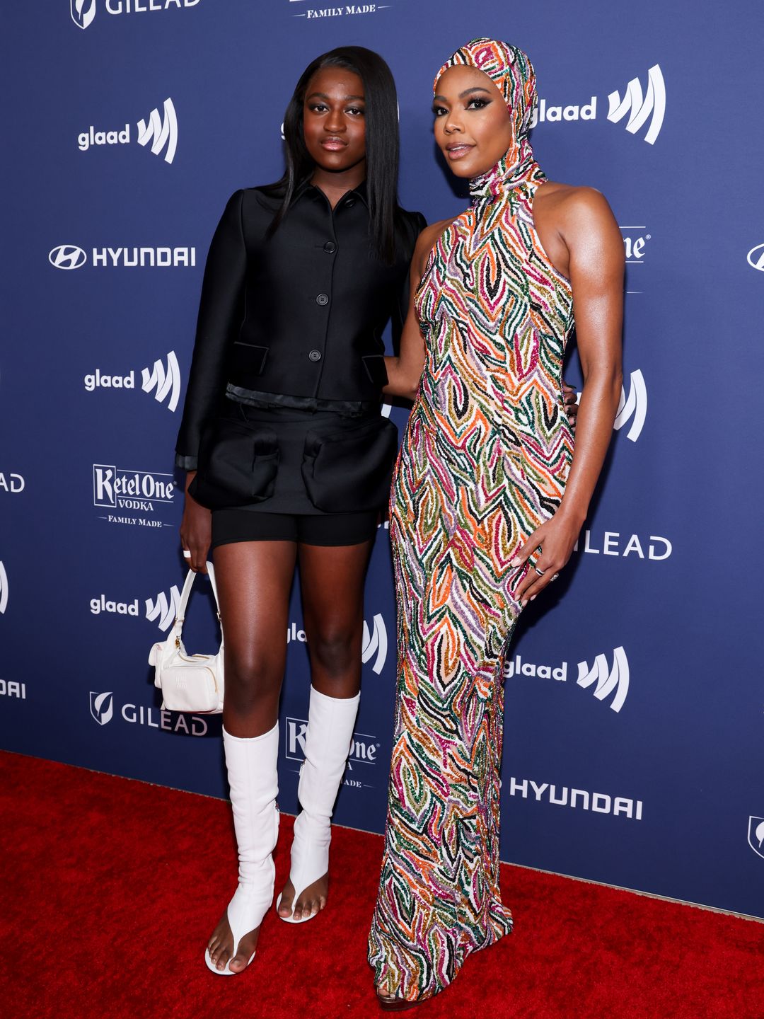 Zaya Wade and Gabrielle Union at GLAAD Awards