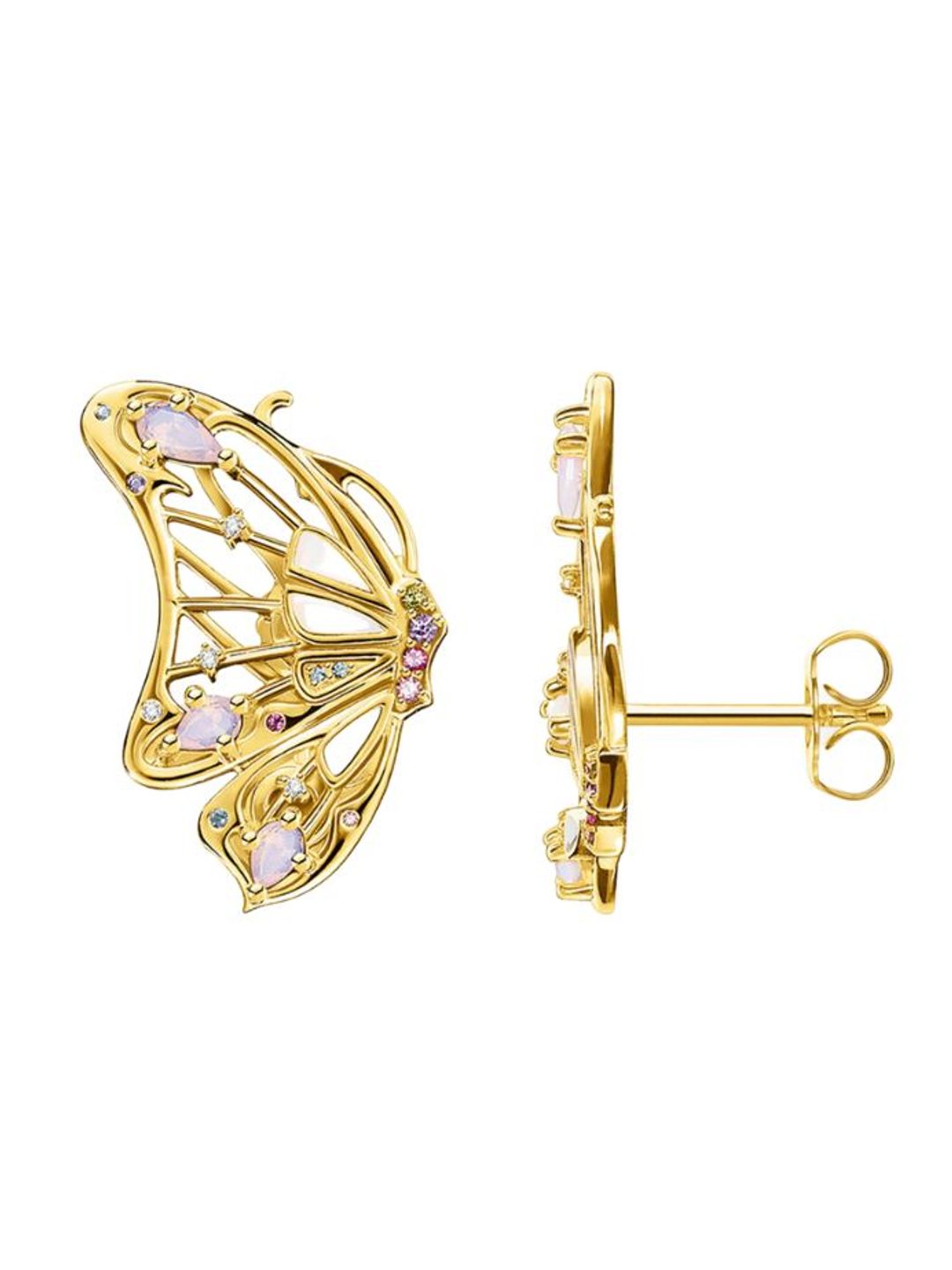 Thomas Sabo gold butterfly earrings 