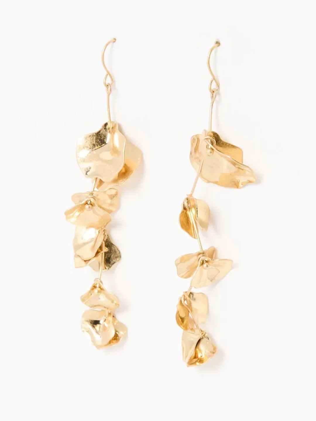 Haiti Gold Leaf Hook Drop Earrings