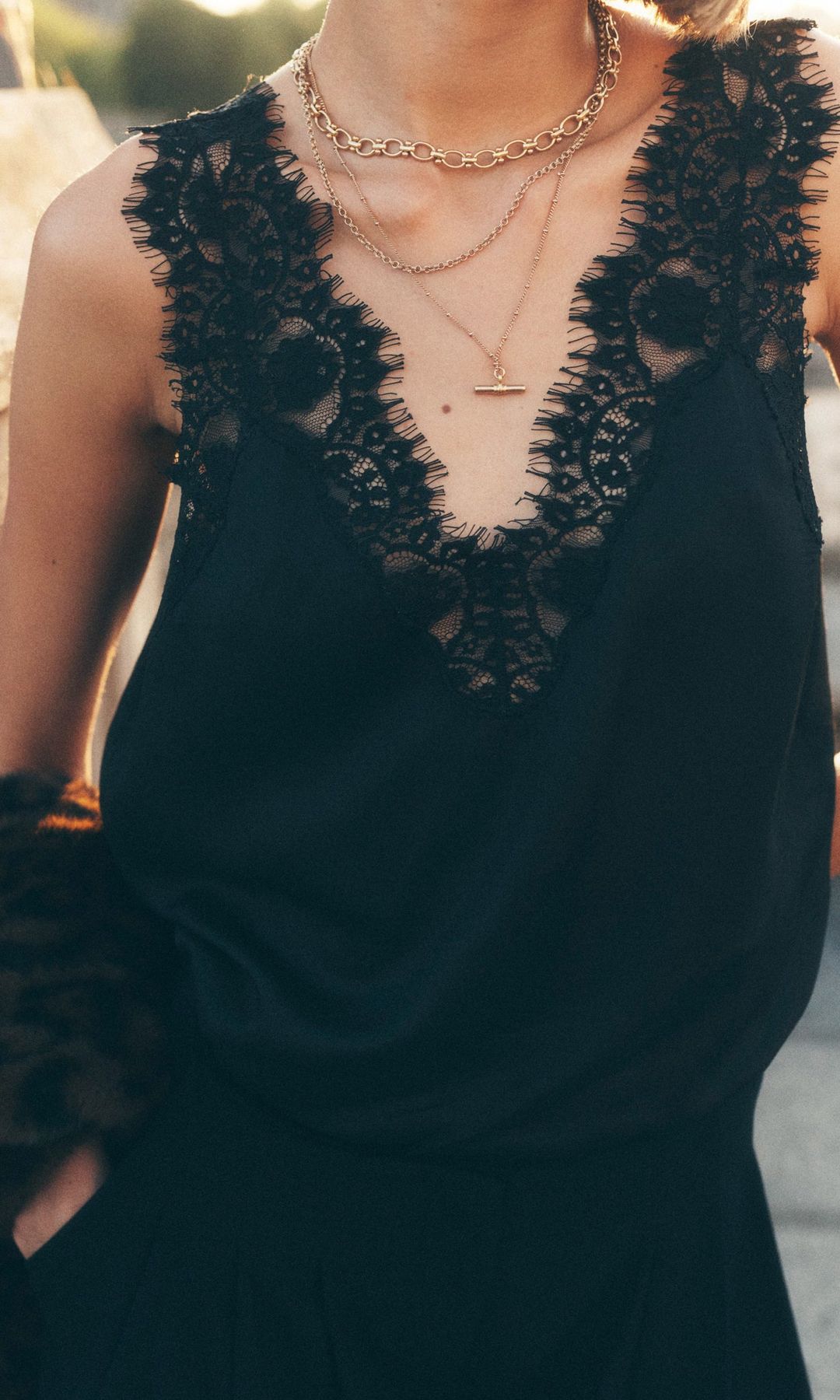 Haut caraco en dentelle mélangée de soie Boden