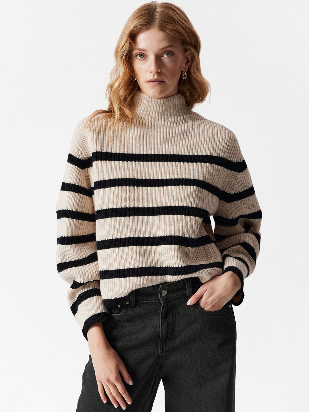 Mock Neck Merino Jumper