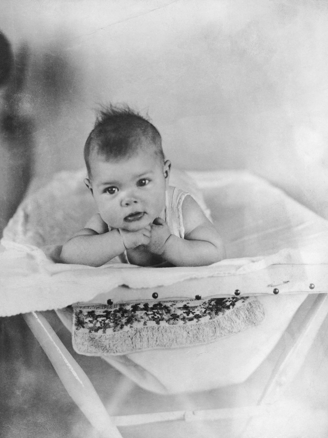 Future American actress and Princess of Monaco, Grace Kelly aged eight months